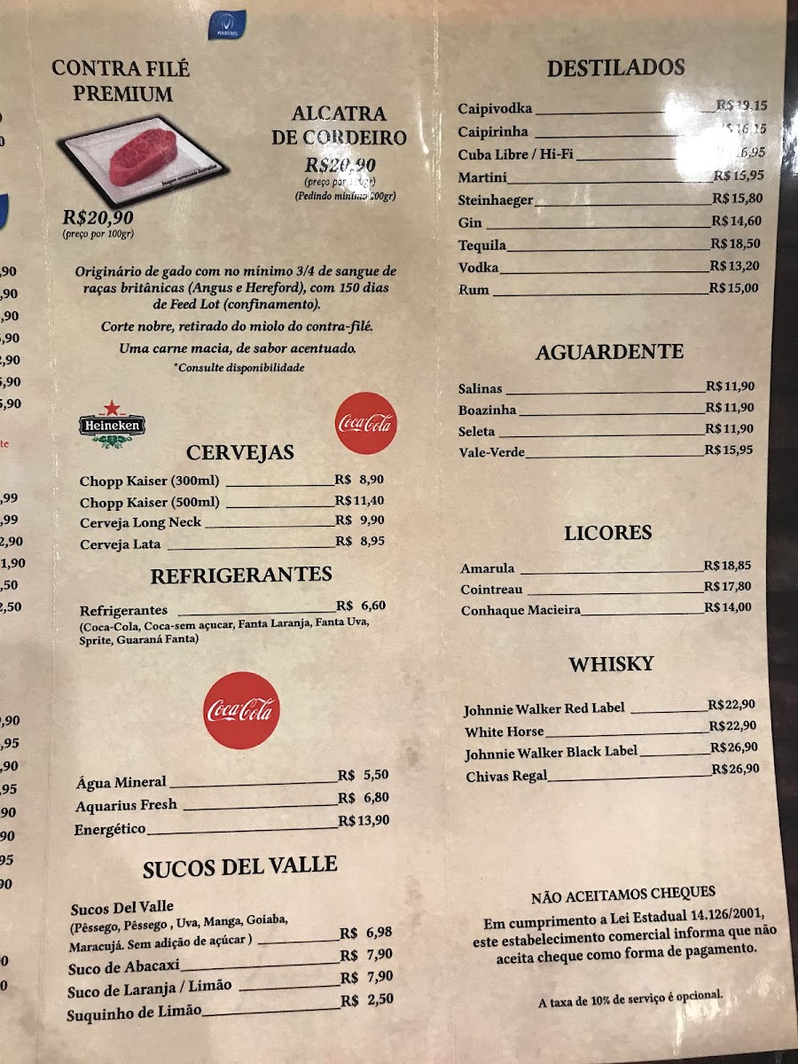 Cia Do Boi Menu - Image 1